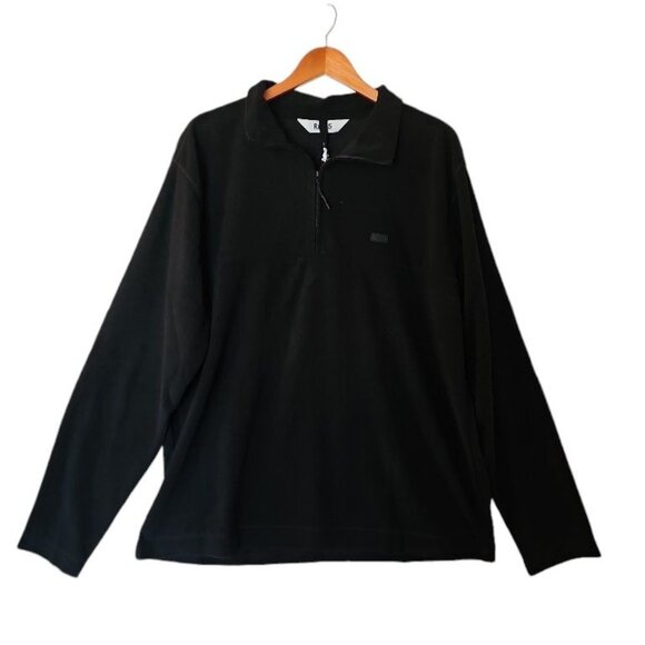 RAINS Addis Fleece Half Zip Pullover Shirt Black Men’s Plus Size XXL NWT - Picture 2 of 11
